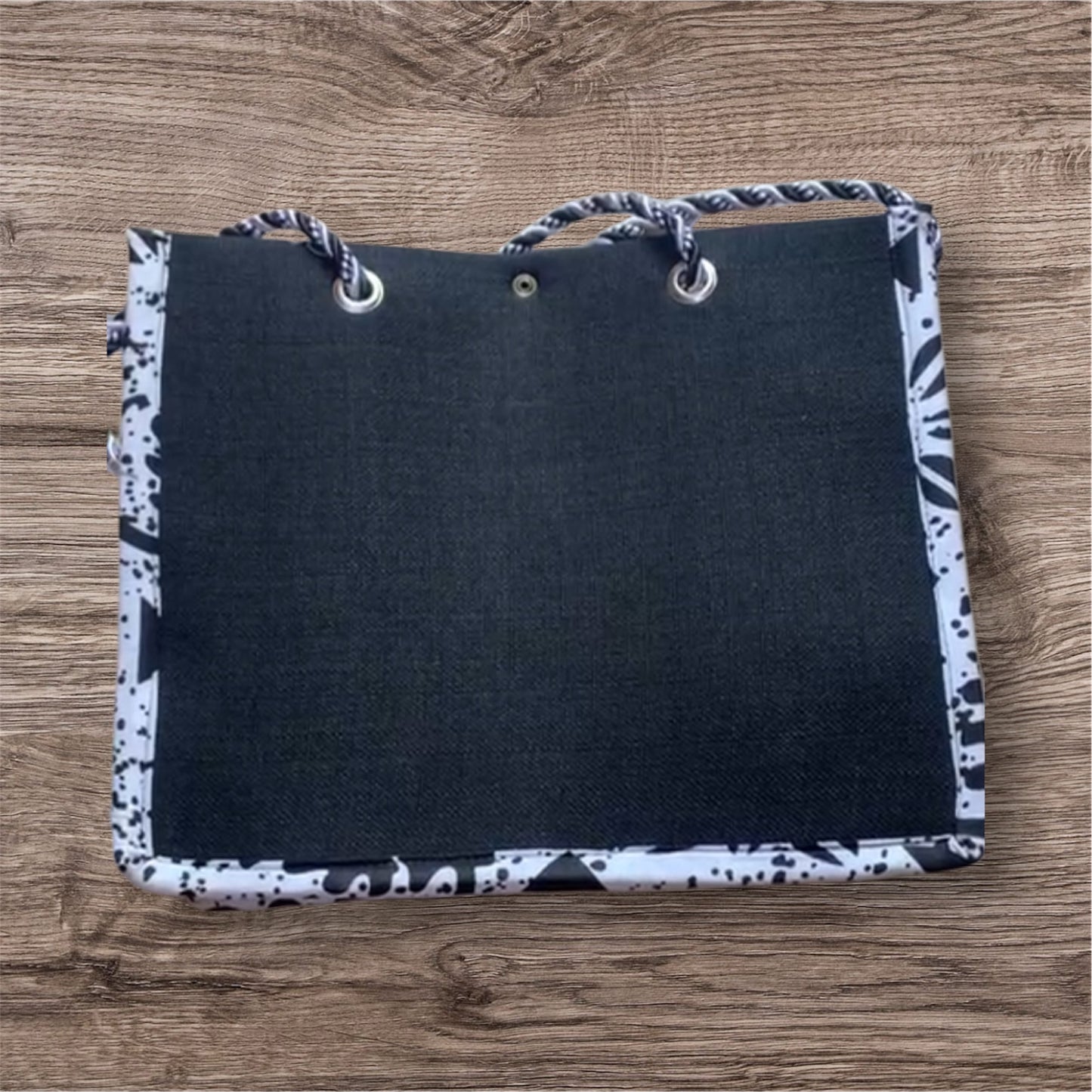 Sac couleur noir avec wax de couleur blanc